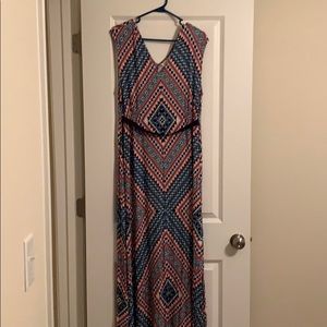 Pink and blue Jessica Simpson maternity dress
